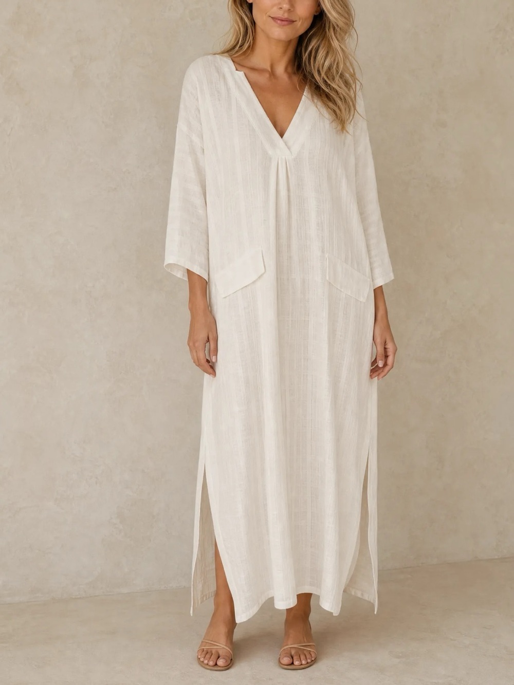 Pomander Place White Carolina Caftan Dress